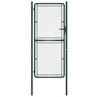 vidaXL Portão de jardim em aço 100x75 cm verde