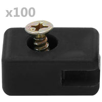 vidaXL Suporte arame cerca de jardim c/ parafuso 100 conj. antracite