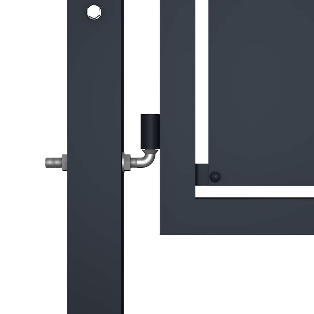 vidaXL Portão de jardim em aço 100x75 cm antracite