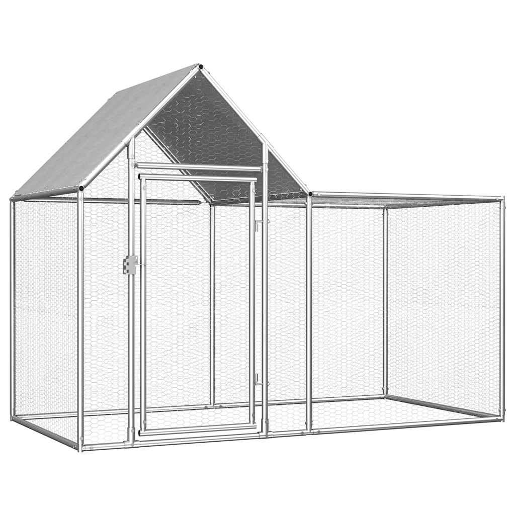 vidaXL Galinheiro 2x1x1,5 m aço galvanizado