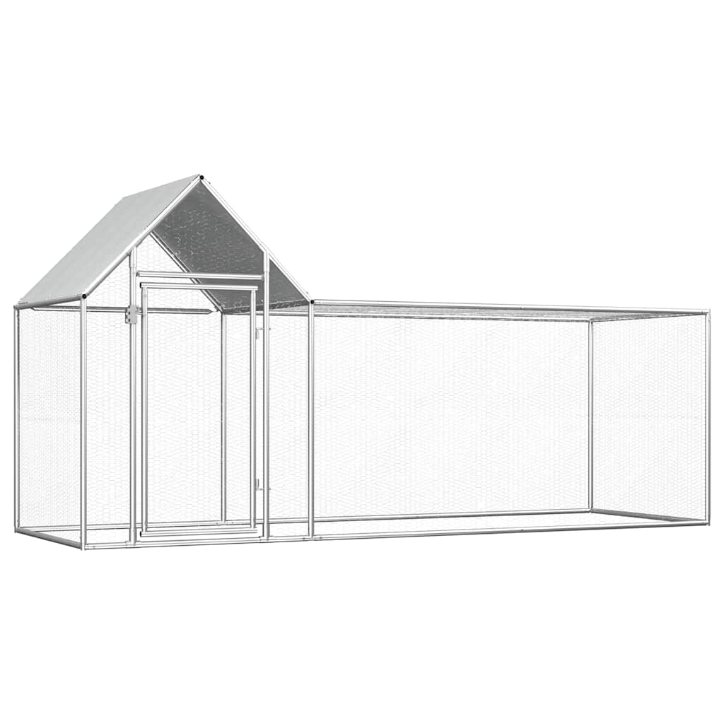 vidaXL Galinheiro 2x1x1,5 m aço galvanizado
