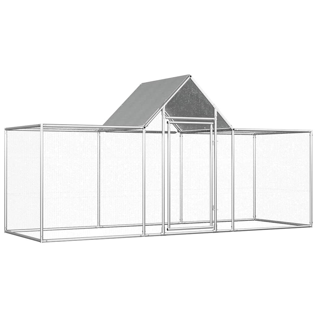 vidaXL Galinheiro 3x1x1,5 m aço galvanizado