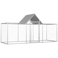 vidaXL Galinheiro 3x1x1,5 m aço galvanizado