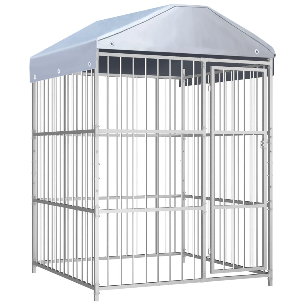 vidaXL Canil de exterior com telhado 150x150x200 cm