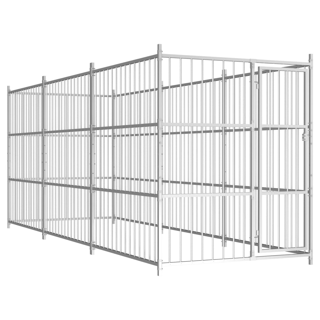 vidaXL Canil de exterior com telhado 150x150x200 cm