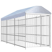 vidaXL Canil de exterior com telhado 150x150x200 cm