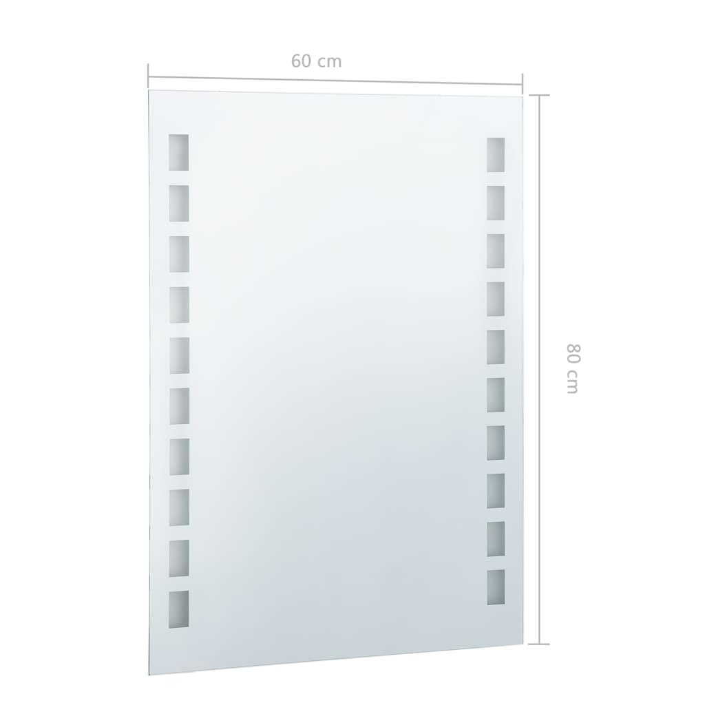 vidaXL Espelho de parede LED para casa de banho 60x80 cm