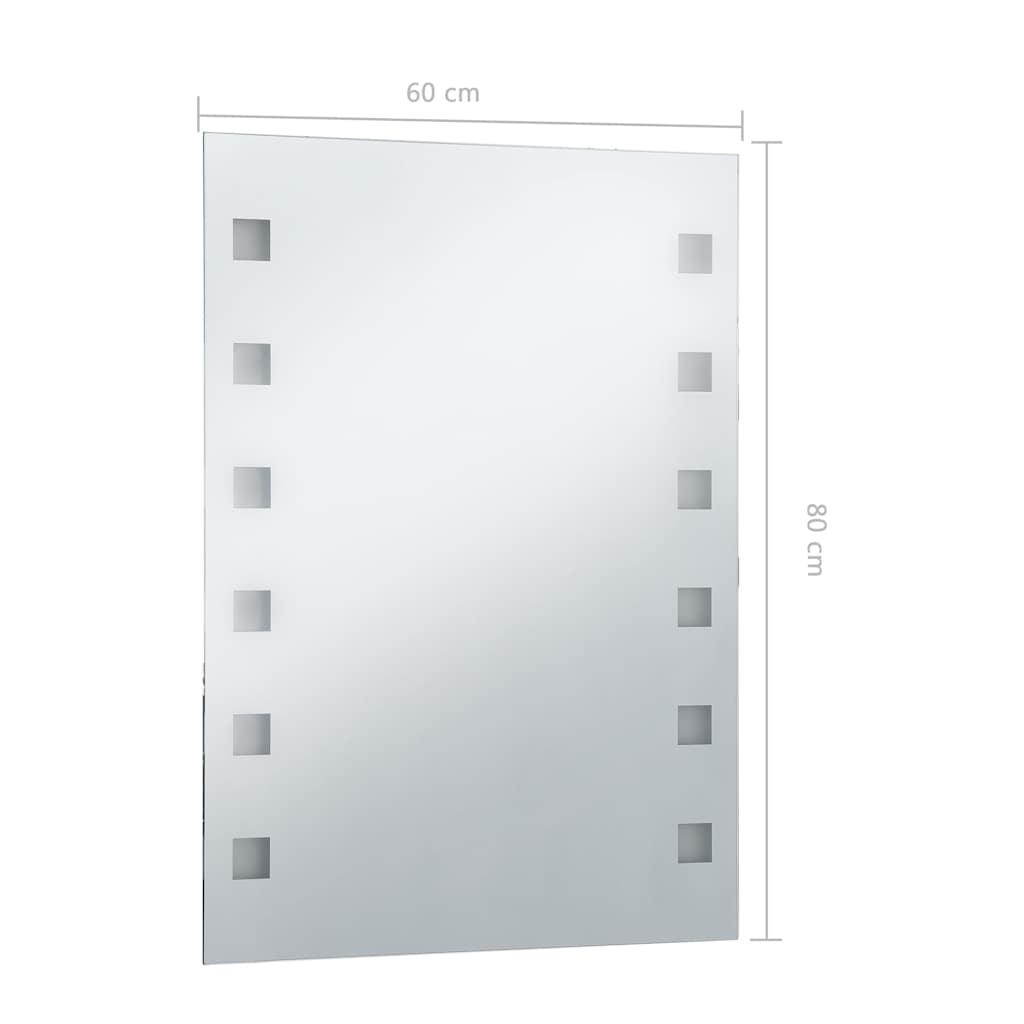 vidaXL Espelho de parede LED para casa de banho 60x80 cm
