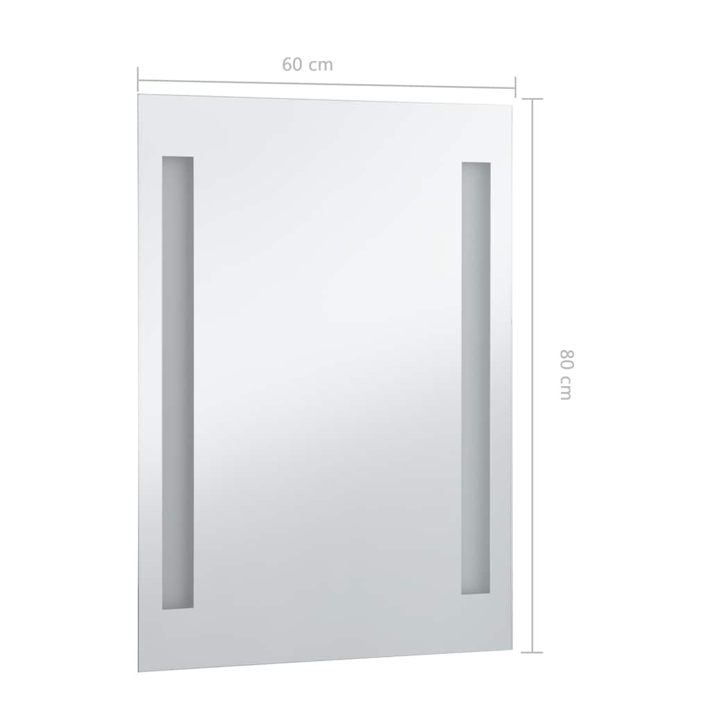 vidaXL Espelho de parede LED para casa de banho 60x80 cm