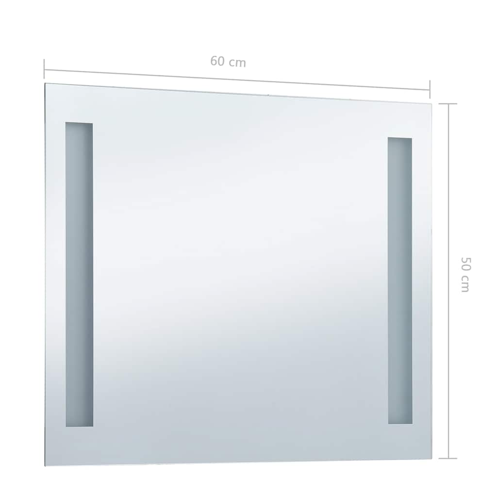 vidaXL Espelho de parede LED para casa de banho 80x60 cm