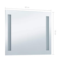 vidaXL Espelho de parede LED para casa de banho 80x60 cm