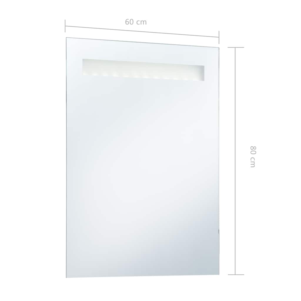 vidaXL Espelho de parede LED para casa de banho 60x80 cm