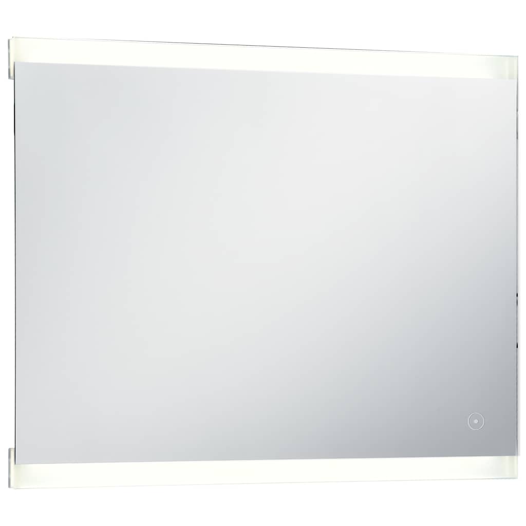 vidaXL Espelho de parede LED c/ sensor tátil casa de banho 80x60 cm
