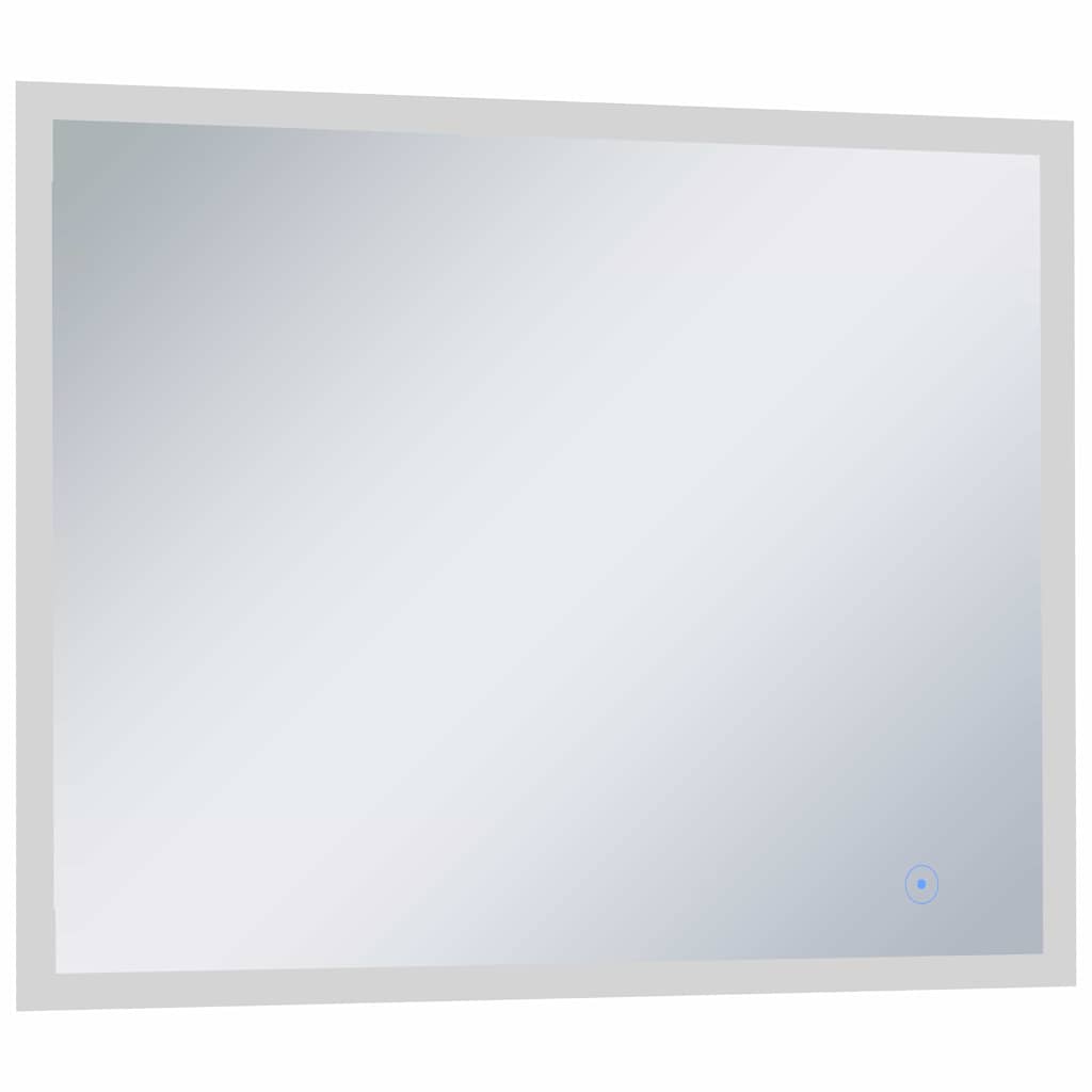 vidaXL Espelho de parede LED c/ sensor tátil casa de banho 80x60 cm