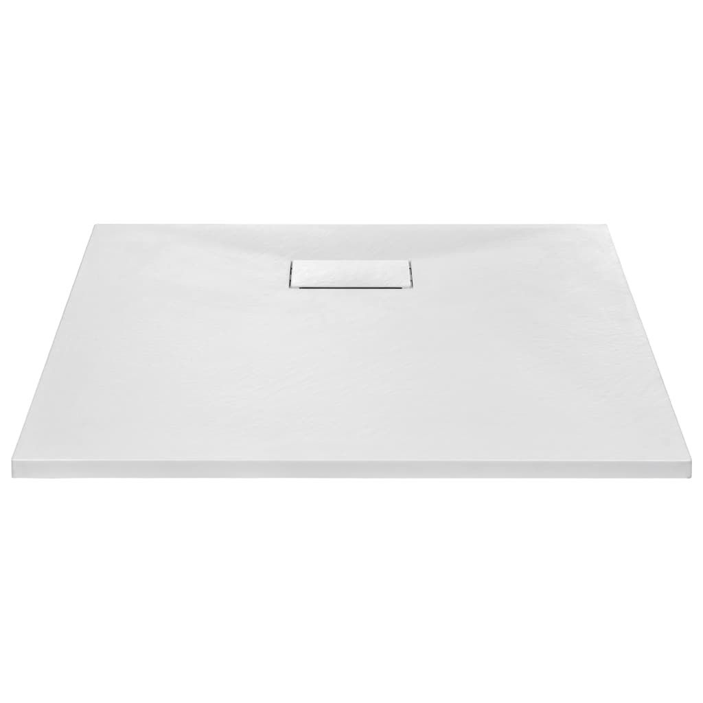 vidaXL Base de chuveiro SMC branco 80x80 cm