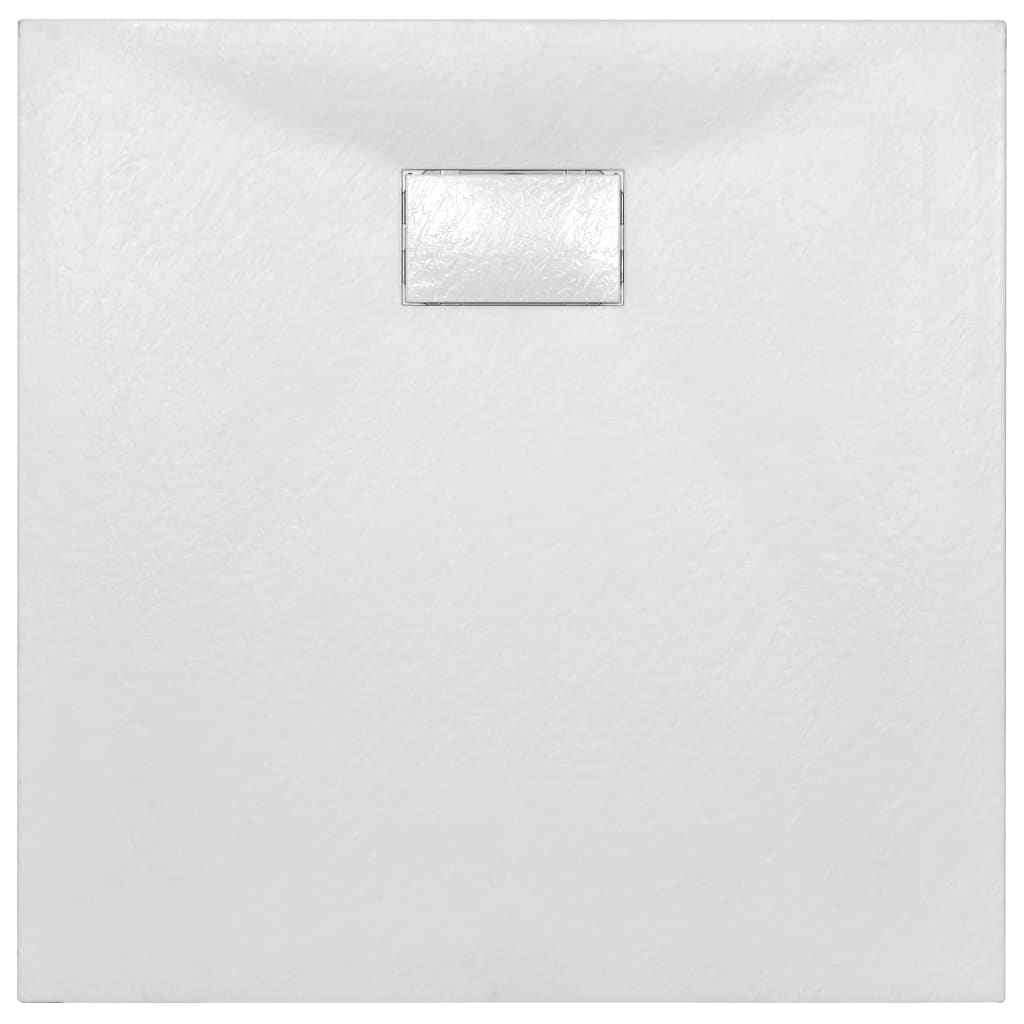 vidaXL Base de chuveiro SMC branco 80x80 cm