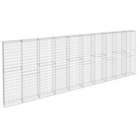 vidaXL Muro gabião com tampas aço galvanizado 600x30x200 cm