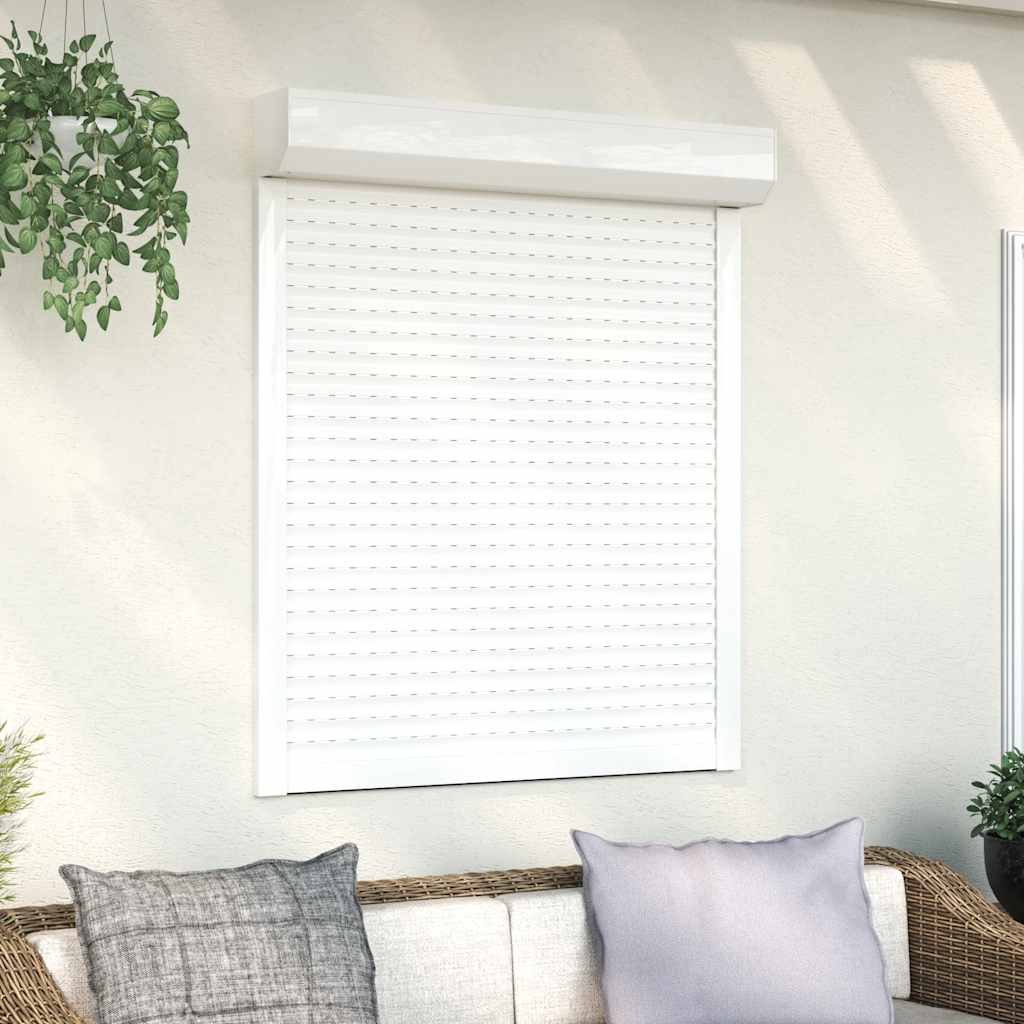 vidaXL Persiana de enrolar em alumínio 70x100 cm branco