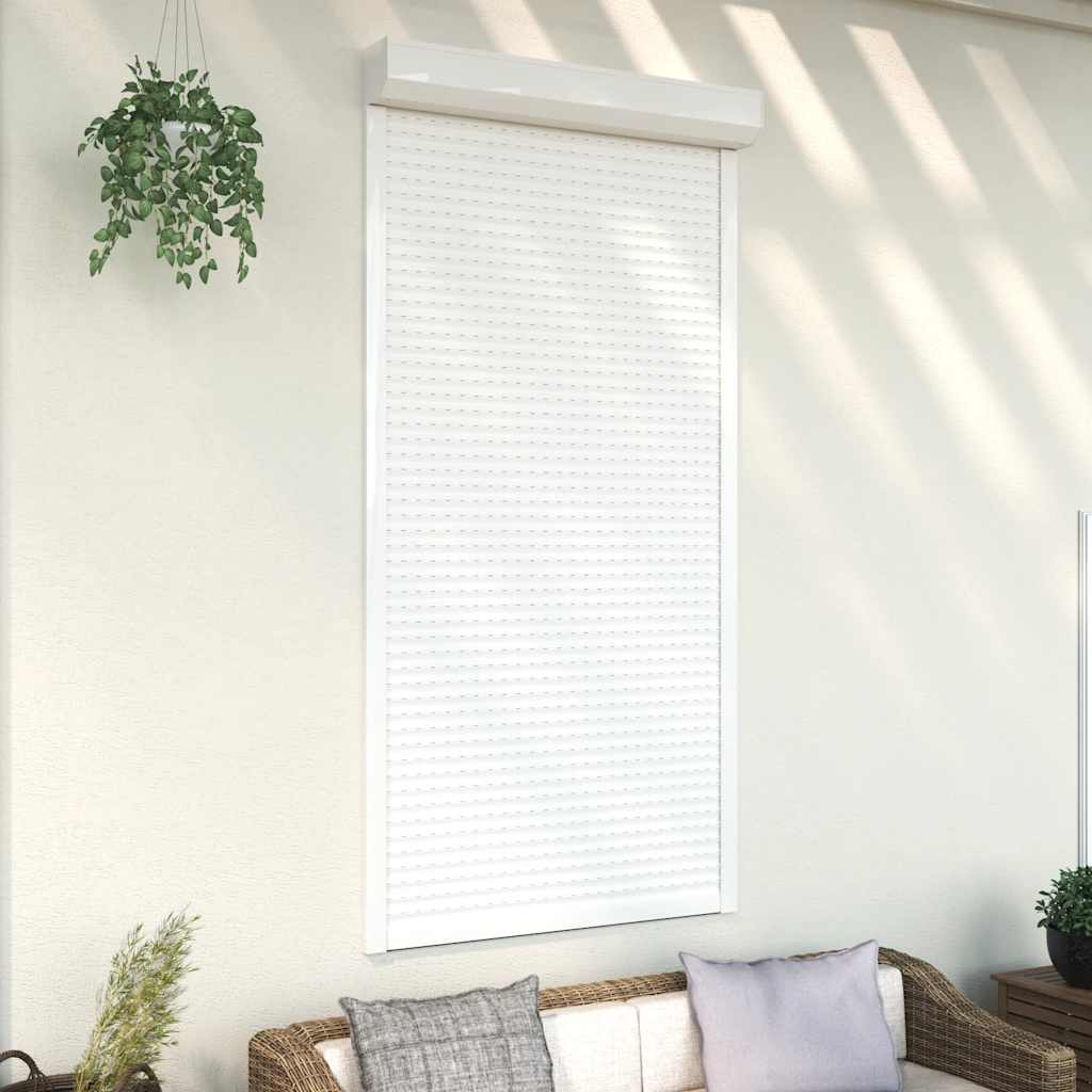 vidaXL Persiana de enrolar em alumínio 70x100 cm branco