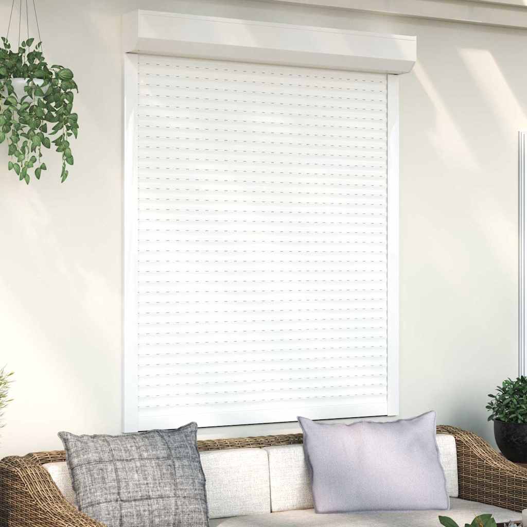 vidaXL Persiana de enrolar em alumínio 70x100 cm branco