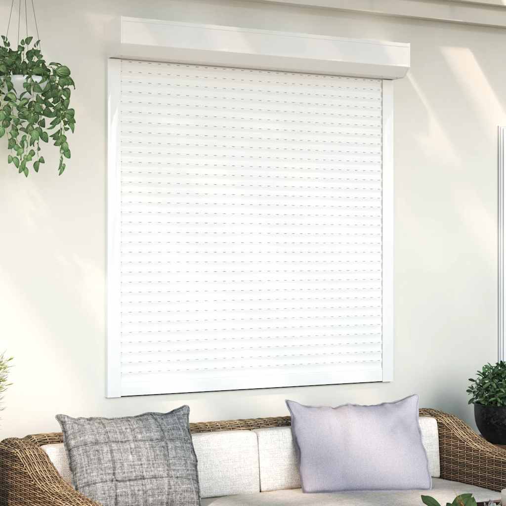 vidaXL Persiana de enrolar em alumínio 70x100 cm branco