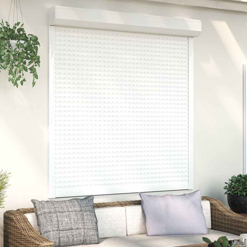 vidaXL Persiana de enrolar em alumínio 70x100 cm branco