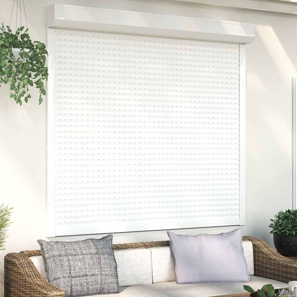 vidaXL Persiana de enrolar em alumínio 70x100 cm branco