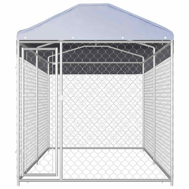 vidaXL Canil de exterior com toldo 382x192x225 cm