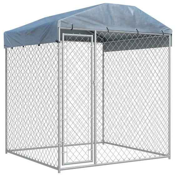 vidaXL Canil de exterior com toldo 382x192x225 cm