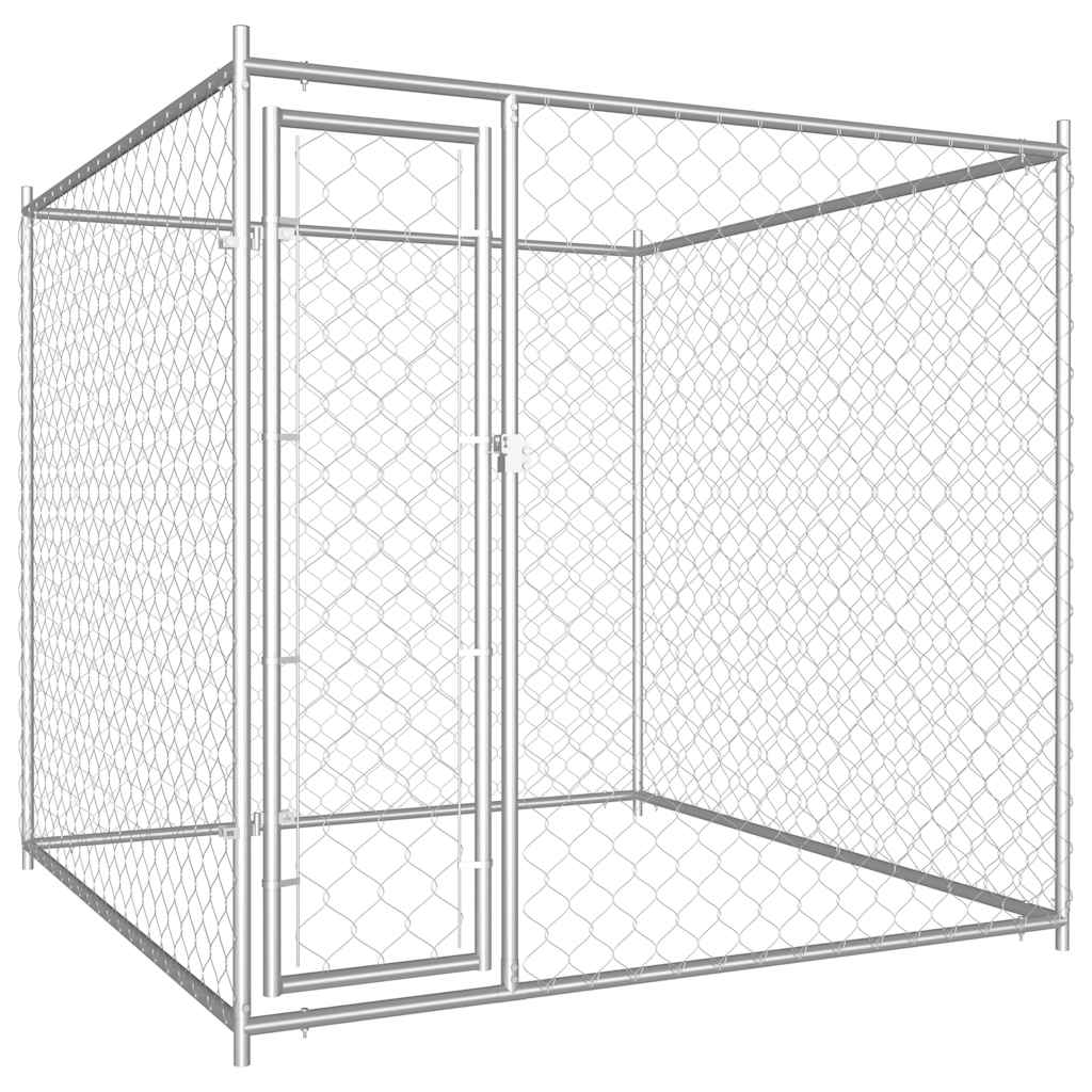 vidaXL Canil de exterior com toldo 382x192x225 cm
