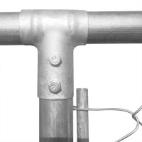 vidaXL Canil de exterior em aço galvanizado 570x570x185 cm