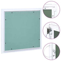 vidaXL Painel acesso moldura de alumínio e gesso cartonado 200x200 mm