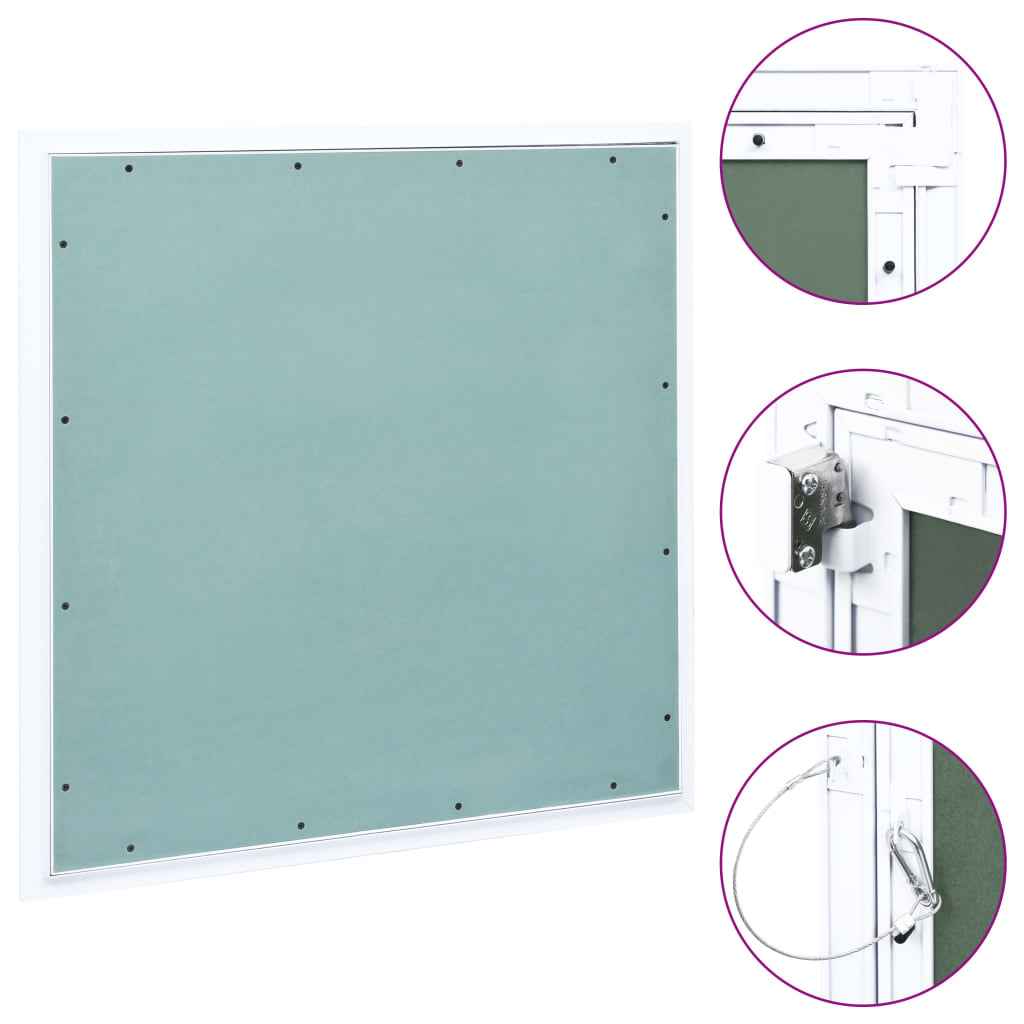 vidaXL Painel acesso moldura de alumínio e gesso cartonado 200x200 mm