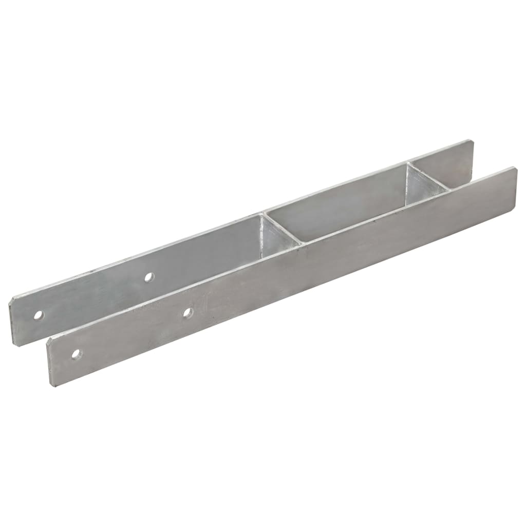vidaXL Âncoras de vedação 6 pcs 7x6x60 cm aço galvanizado prateado