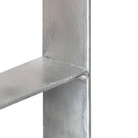 vidaXL Âncoras de vedação 6 pcs 7x6x60 cm aço galvanizado prateado