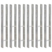 vidaXL Âncoras de vedação 6 pcs 7x6x60 cm aço galvanizado prateado