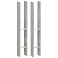 vidaXL Âncoras de vedação 6 pcs 7x6x60 cm aço galvanizado prateado