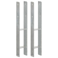 vidaXL Âncoras de vedação 6 pcs 7x6x60 cm aço galvanizado prateado