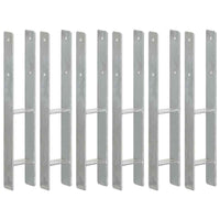 vidaXL Âncoras de vedação 6 pcs 7x6x60 cm aço galvanizado prateado