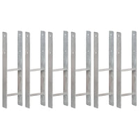vidaXL Âncoras de vedação 6 pcs 7x6x60 cm aço galvanizado prateado