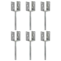 vidaXL Âncoras de vedação 6 pcs 7x6x30 cm aço galvanizado prateado