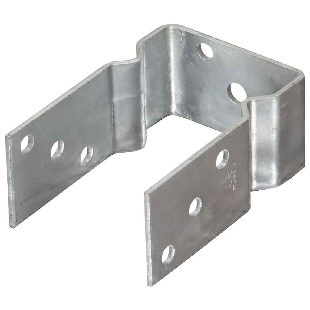 vidaXL Âncoras de vedação 6 pcs 12x6x15 cm aço galvanizado prateado