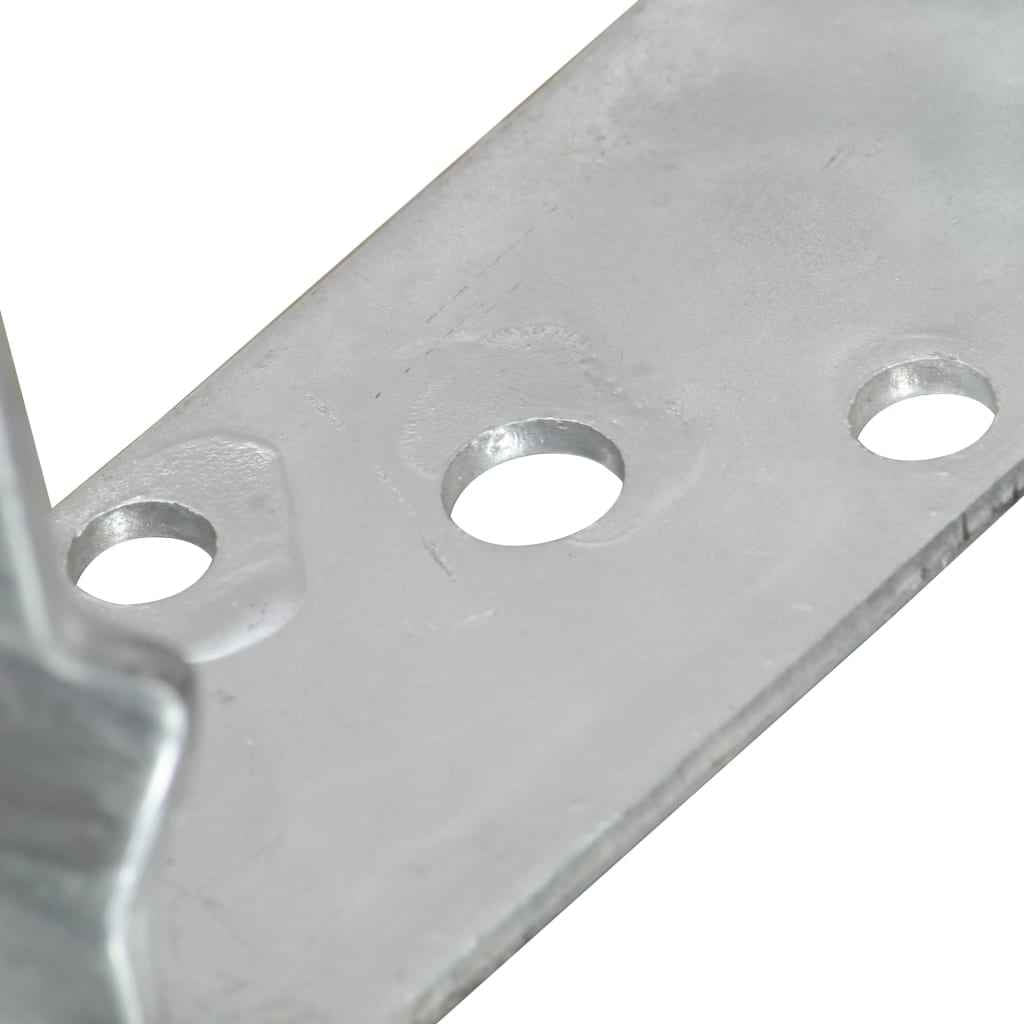 vidaXL Âncoras de vedação 6 pcs 12x6x15 cm aço galvanizado prateado
