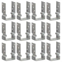 vidaXL Âncoras de vedação 6 pcs 12x6x15 cm aço galvanizado prateado