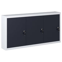 vidaXL Armário ferramentas parede industrial metal cinzento e preto