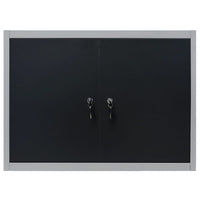 vidaXL Armário ferramentas parede industrial metal cinzento e preto