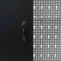 vidaXL Armário ferramentas parede industrial metal cinzento e preto