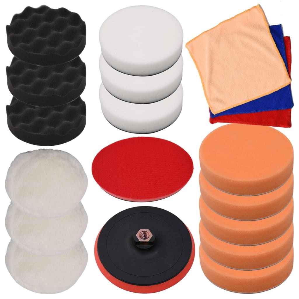vidaXL 18 pcs conjunto de discos de polir 150 mm