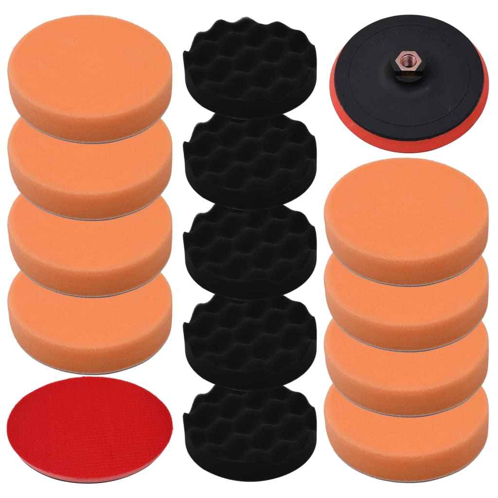 vidaXL 18 pcs conjunto de discos de polir 150 mm