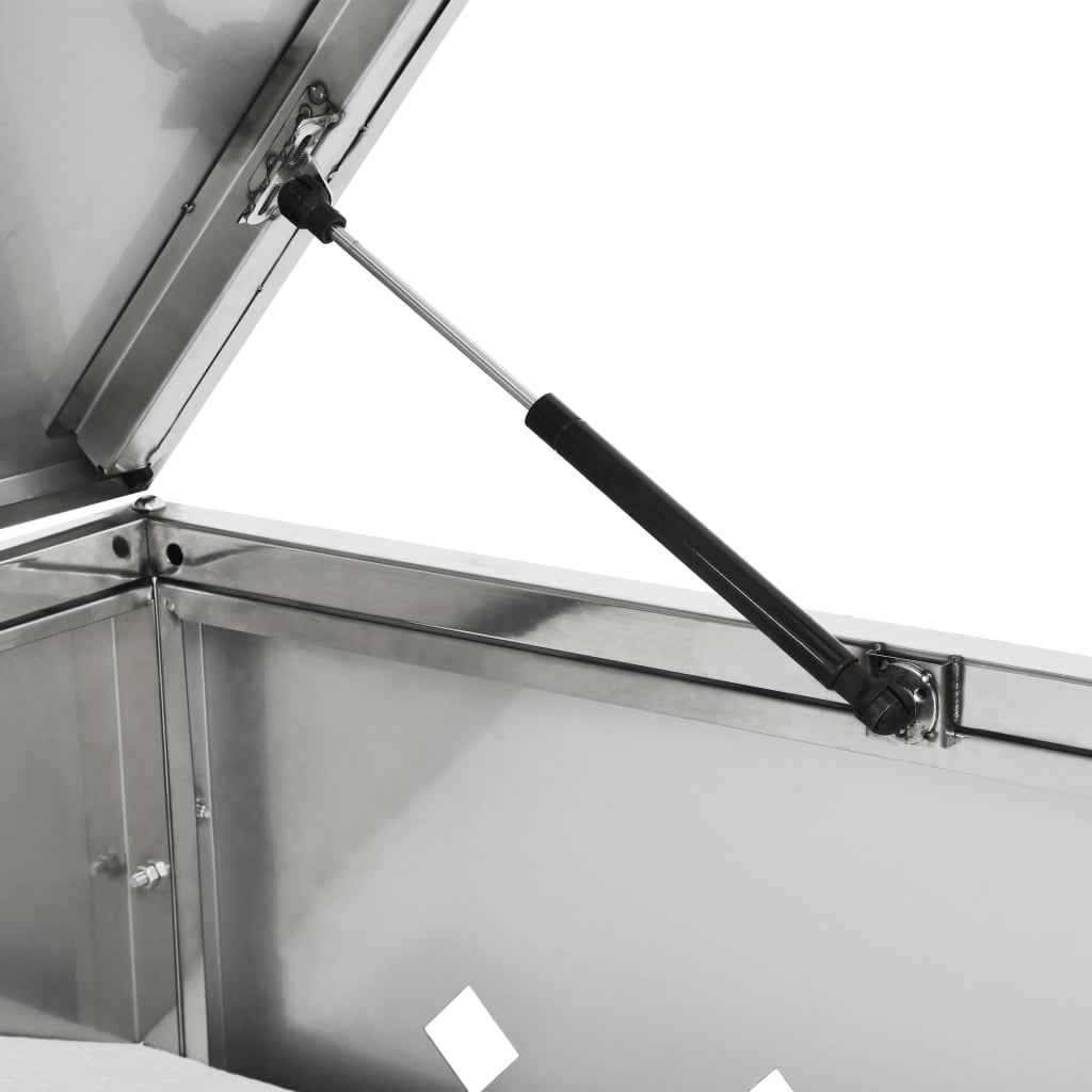 vidaXL Abrigo para caixote do lixo 240 L aço inoxidável